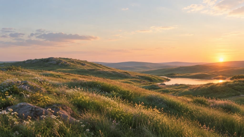 Scenic Sunrise Landscape for Growing Businesses